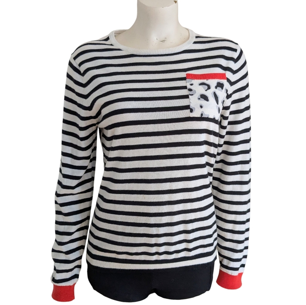 Whisper By Brodie Cotton/Silk Blend Sweater Size Medium